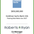 Goldman Sachs FRN Notes Due 2027 - May 2024