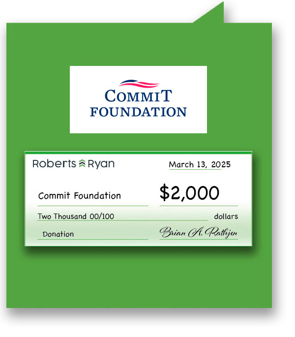 Roberts and Ryan donated $2,000 to the Commit Foundation