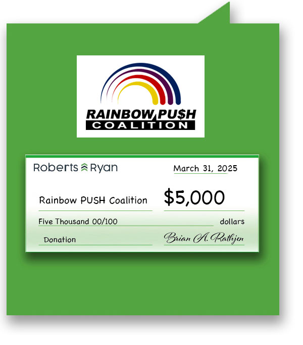 Roberts and Ryan donated $5,000 to the Rainbow PUSH Coalition