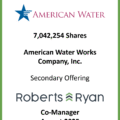American Water Works Secondary Offering - August 2025
