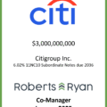 Citigroup 11NC10 Subordinate Notes Due 2036 - January 2025