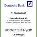 Deutsche Bank 6NCS Senior Non-Preferred FRN Due 2031 - May 2025
