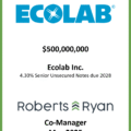 Ecolab Senior Unsecured Notes Due 2028 - May 2025