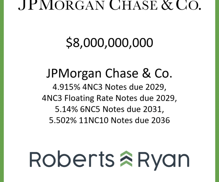 Tombstone - JPMorgan Chase & Co 20250116