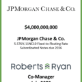 JPMorgan Chase FRN Subordinated Notes Due 2036 - July 2025