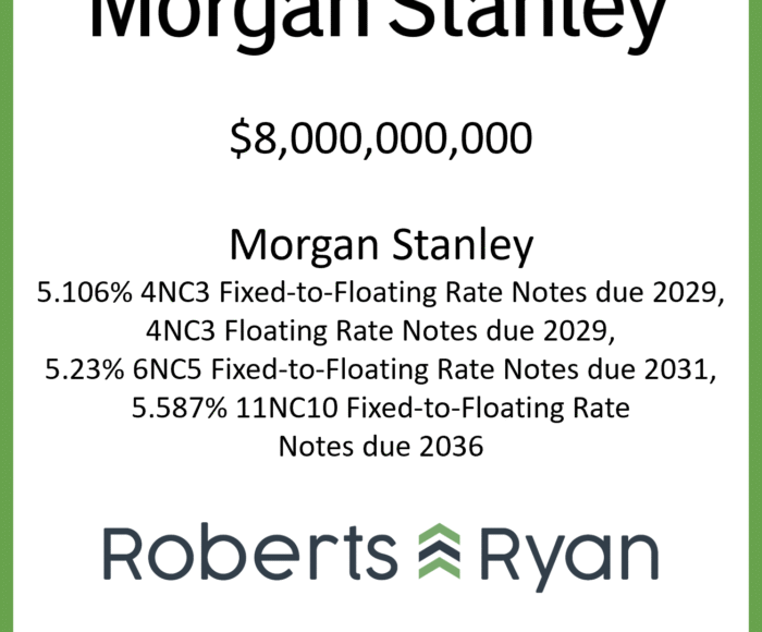 Tombstone - Morgan Stanley 20250116