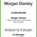 Morgan Stanley 11NC10 FRN Due 2036 - April 2025