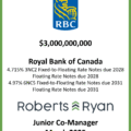 RBC 3NC2 FRN Due 2028 6NC5 FRN Due 2031 - March 2025