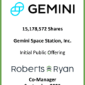 Gemini Space Station Co-Manager IPO - November 2025