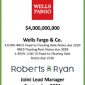 Wells Fargo Notes Due 2029-2036 - September 2025