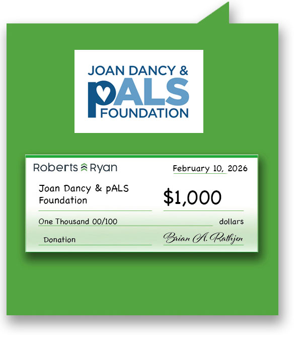 Roberts and Ryan donated $1,000 to Joan Dancy and pALS
