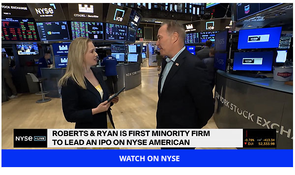 Roberts & Ryan CEO Ed D’Alessandro joins Ashley Mastronardi on NYSE Live