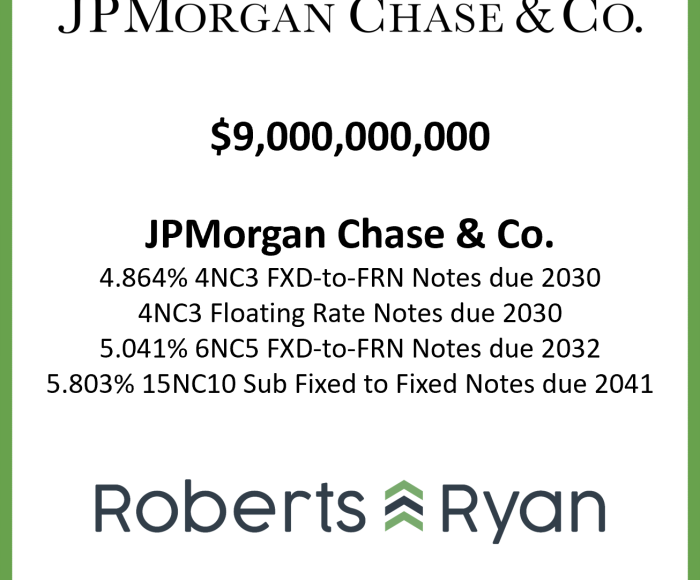 Tombstone - JPMorgan Chase & Co 20260715